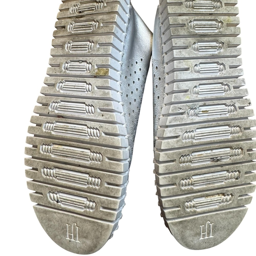 Ilse Jacobsen Shoes Womens‎ Size 5 Silver Perforated Slip Flats Comfort Casual - Picture 10 of 10